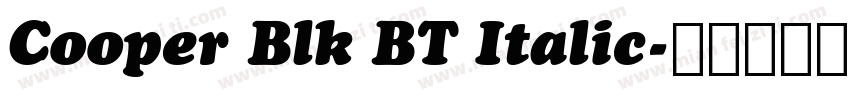 Cooper Blk BT Italic字体转换